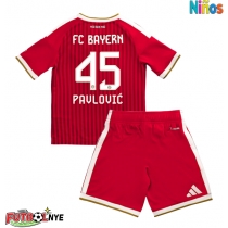 Camiseta Bayern Munich Aleksandar Pavlovic #45 Primera Equipación para niños 2026-27 manga corta (+ pantalones cortos)